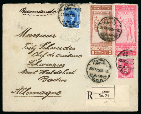 Stamp of Egypt » Commemoratives 1925 International Geographical Congress: Three covers,