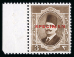 Stamp of Egypt » 1922-1936 King Fouad I Definitives » Issued Stamps 1923-24 First Portrait Issue 2m black, 3m brown, 4m