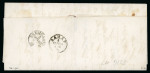 Stamp of Switzerland / Schweiz » Sitzende Helvetia Ungezähnt » 1857-62 Berner Druck, Dickes Papier 1862, Strubel 10 Rp. blau, 4. Berner Druckperiode, auf Faltbrief von Aarau an den Militärdirektor in Aarau, entwertet mit seltenem schwarzen Fingerhutstempel «  JONEN 5 SEPT 62 »