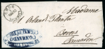 Stamp of Switzerland / Schweiz » Vorphilatelie 1863, Brief von Chur nach Samedan, mit Abgangsstempel « CHUR 1 MAI 63 NACHMITT. », und seltener Portofreiheitsstempel « INSTRUCTIONS /COMMANDO/GRAUBÜNDEN »