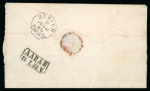 Stamp of Switzerland / Schweiz » Sitzende Helvetia Ungezähnt » 1854-55 Berner Druck (I) 1857, 5 Rp. braun, 1. Berner Druckperiode, zusammen mit 10 Rp. hellblau, 2. Berner Druckperiode, auf Brief von Teufenthal nach Wiedikon