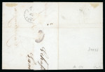 Stamp of Switzerland / Schweiz » Sitzende Helvetia Ungezähnt » Münchner Druck, 1. Auflage 1855, 10 Rp. blau, 1. Münchner Druckperiode, auf Faltbrief von Lenzburg nach Engstringen