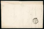 Stamp of Switzerland / Schweiz » Sitzende Helvetia Ungezähnt » 1854-55 Berner Druck (I) 1858, 15 Rp. rot, 1. Berner Druckperiode, auf Brief von Douanne nach Bern