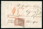 Stamp of Switzerland / Schweiz » Sitzende Helvetia Ungezähnt » Münchner Druck, 1. Auflage 1855, 15 Rp. rot, 1. Münchner Druckperiode, auf Brief von Brugg nach Mönthal