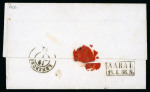 Stamp of Switzerland / Schweiz » Sitzende Helvetia Ungezähnt » Münchner Druck, 3. Auflage 1856, Strubel 5 Rp. braun, 3. Münchner Druckperiode, zusammen mit Strubel 15 Rp. rot, 1. Berner Druckperiode, auf Brief von Aarau nach Conisswyl