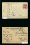 Stamp of Egypt » 1888-1906 New Currency 3m orange-yellow and 1m brown franking on two picture