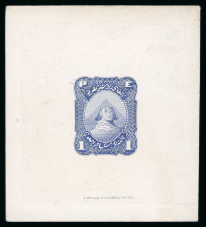 Stamp of Egypt » 1867-69 Penasson » Essays 1867 Essays of the National Bank Note Co.: 1pi blue,