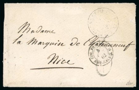 Stamp of Colonies françaises » St. Pierre et Miquelon 1862 (août),  lettre à destination de Nice pour la