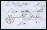 Stamp of Colonies françaises » St. Pierre et Miquelon 1862 (Novembre),  lettre à destination de Granville