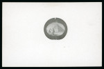 Stamp of Egypt » 1879 De La Rue De La Rue die proof of the central vignette in black depicting Sphinx at the left of Pyramid on glossy card