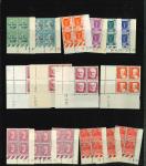 Stamp of France » Collections 1925-1937, bel ensemble de 30 blocs de quatre coins