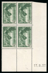 Stamp of France » Émissions à partir de 1900 1937 : Samothrace Y&T n°354-355 en blocs de quatre