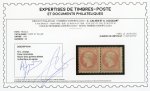 Stamp of France » Empire 1853-1862 1862, Empire dentelé, Y&T n°23 40c orange en paire