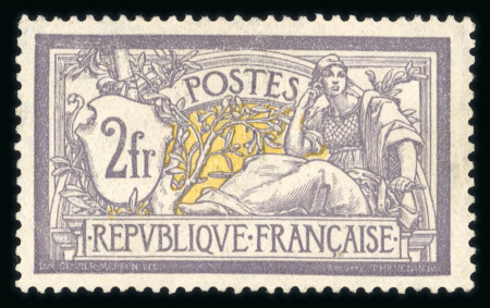 Stamp of France » Émissions à partir de 1900 1900, Merson Y&T n°122, 2f violet et jaune, neuf **