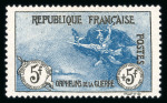 Stamp of France » Émissions à partir de 1900 1917, Orphelins, Y&T n°155, 5f + 5f noir