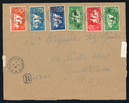Stamp of Colonies françaises » St. Pierre et Miquelon Saint-Pierre-et-Miquelon, 1947,  lettre recommandée