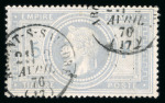 Stamp of France » Empire Lauré 1863-1870 1854-1869, lot avec Napoléon Y&T n°12 5c vert-jaune