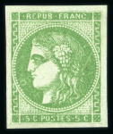 Stamp of France » Collections 1849-1870, sur une plaquette, ensemble d'une quinzaine