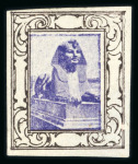 Stamp of Egypt » 1867-69 Penasson » Essays Unrecorded imperforate essay depicting Sphinx in violet
