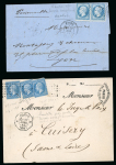 Stamp of France » Lettres Classiques 1865, Lot de 2 lettres avec cachet de Levée Exceptionnelle