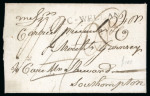 Stamp of Ireland » Pre-Stamp Postal History » Independant Post Office Period - 1784-1831 1791 (22.2) Small neat entire from Mourne to Southampton,