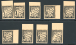 Stamp of France » Timbres-Taxe Taxe : tirage sur Bristol avec dentelure figurée pour