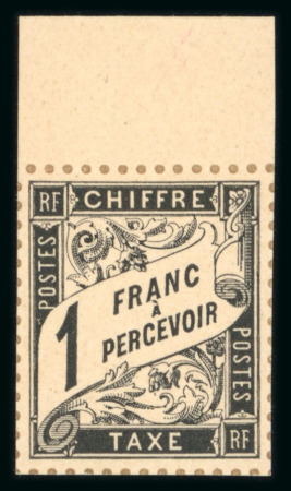Stamp of France » Timbres-Taxe Taxe : tirage sur Bristol avec dentelure figurée pour