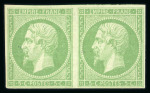 Stamp of Colonies françaises » Colonies Générales 1871, Napoléon Y&T n°8 5c vert-jaune en paire horizontale
