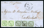 Stamp of Colonies françaises » Colonies Générales 1863, Lettre de Pointe à Pitre Guadeloupe pour La Rochelle