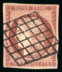 Stamp of France » Type Cérès de 1849-1850 1849, Cérès Y&T n°6B, carmin brun, oblitéré d'une superbe