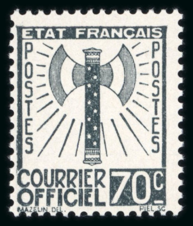 Stamp of France » Service Service : 1943, série Francisque Y&T n° 1/15 neuf**