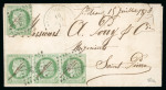 Stamp of Colonies françaises » Colonies Générales 1876, Lettre pour Saint Pierre Martinique avec cachet