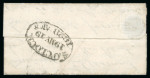 Stamp of Ireland » Pre-Stamp Postal History » Local Post Period - 1773-1840 1828 (17.5) Miniature folded entire from Blackrock with "2" hs in black paying the "Twopenny Post"
