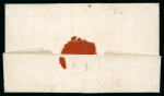 Stamp of Ireland » Pre-Stamp Postal History » Local Post Period - 1773-1840 1829 (20.1) Folded entire with  clear strikes of the Ramelton POST PAID carefully struck above RAMELTON/123 mileage mkg