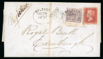 Stamp of Ireland » GB Used In Ireland 1857 (26.10) Folded registered entire from Belfast