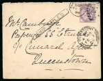 Stamp of Ireland » GB Used In Ireland 1898 (5.2) Envelope addressed to Queenstown with boxed SHIP SAILED hs