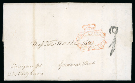 Stamp of Ireland » Pre-Stamp Postal History » Local Post Period - 1773-1840 1834 (25.3) Folded letter sheet sent from Liverpool