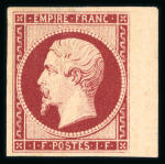 Stamp of France » Empire 1853-1862 1853, Empire Y&T n°18g 1f carmin nuance velours avec