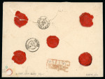 Stamp of France » Lettres Classiques 1874, Lettre chargé affranchissement à 4f90 n°57 + n°58