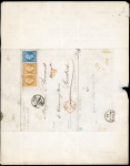 Stamp of France » Lettres Classiques 1864, Lettre de Paris pour Londres à 40c oblitération roulette de pointillés fin