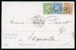 Stamp of France » Emission Cérès 1871-72 1872, Lettre de Cette / Sète (Hérault) pour Marseille