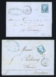 Stamp of France » Lettres Classiques Collections 1864-1867, ensemble de 5 lettres toutes avec affranchissements