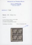 Stamp of France » Timbres-Taxe 1882, taxe Y&T n°23 2f noir, bloc de 4 timbres neufs