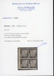 Stamp of France » Timbres-Taxe 1882, taxe Y&T n°23 2f noir, bloc de 4 timbres neufs