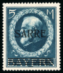 Stamp of Colonies françaises » Sarre 1920, Y&T n° 30 et n° 30A (variété petit A) neufs **
