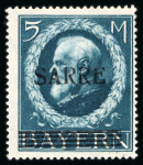 Stamp of Colonies françaises » Sarre 1920, Y&T n° 30 et n° 30A (variété petit A) neufs **