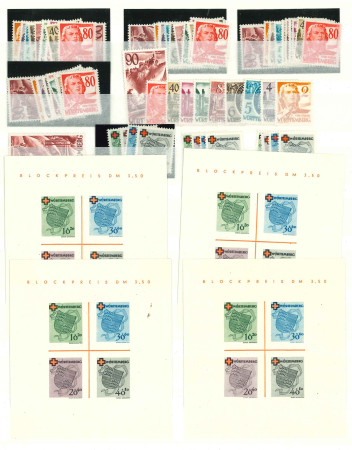 Stamp of Colonies françaises » French Occupation Wurttemberg ZOF/Wurtemberg : 1948-1949, beau lot constitué uniquement