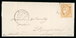 Stamp of France » Lettres Classiques 1871, Bordeaux Y&T n°43B 10c bistre orangé sur lettre GC 3080