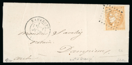 Stamp of France » Lettres Classiques 1871, Bordeaux Y&T n°43B 10c bistre orangé sur lettre GC 3080