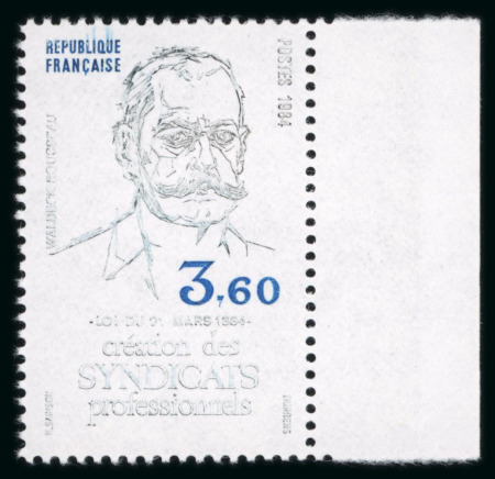 Stamp of France » Variétés et curiosités 1984, lot de 2 variétés comprenant Y&T n°2292 neuf**